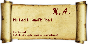 Muladi Amábel névjegykártya